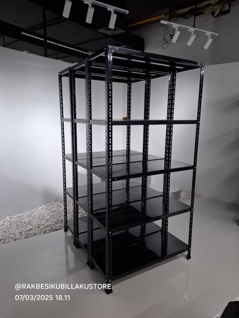 Rak Besi 5 Susun 100x40x200 cm Tebal 0,7 mm | BILLAKUSTORE Toko Rak Besi Tangerang