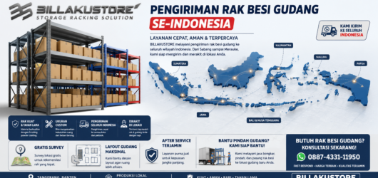 Pengiriman Rak Besi Gudang Se-Indonesia dari Tangerang – Billakustore Siap Kirim, Rakit, dan Tata Gudang Anda